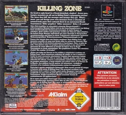 Killing Zone - PS1 (B Grade) (Genbrug)